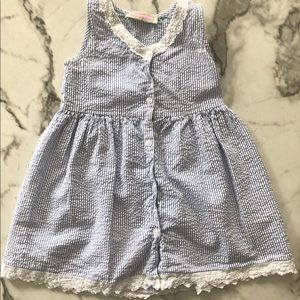 Sophie & Sam Boutique Girl’s Blue Stripe Dress 3T